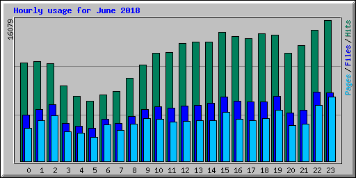 Hourly usage for June 2018